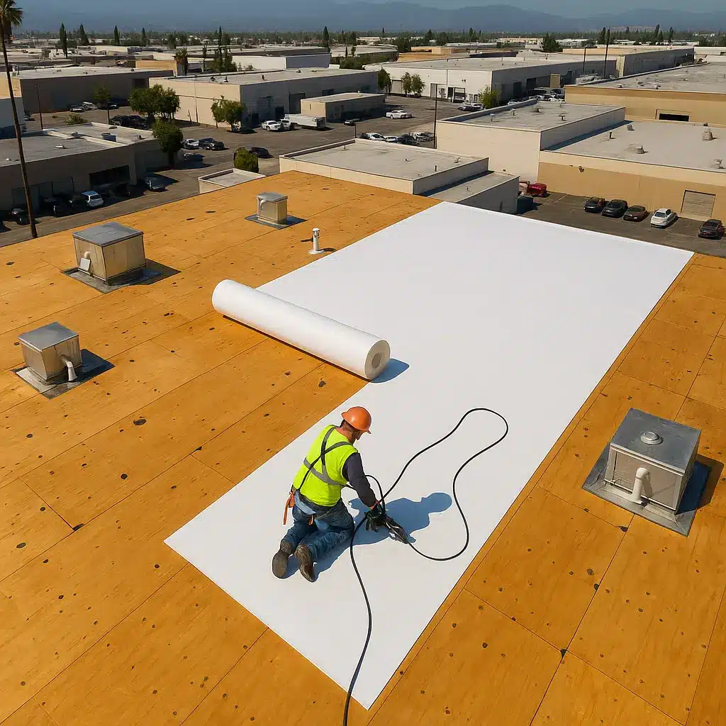 pvc-roof-installation-los-angeles commercial roofing contractor los angeles